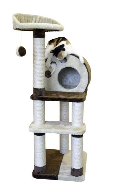 Kerbl Katzen Kratzbaum PLANET X braun / beige, 50 x 40 x 127 cm - Katzenbaum